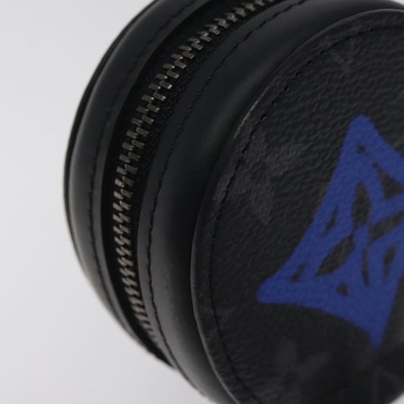 LOUIS VUITTON Monogram Eclipse Etui earphones Accessory Case GI0844 Auth 127716