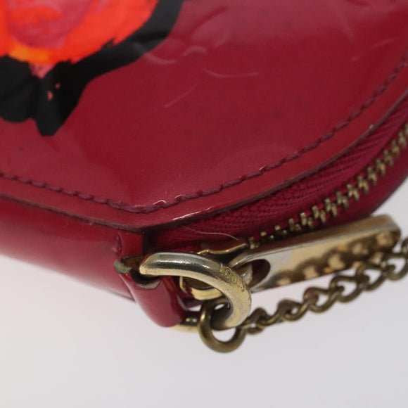 LOUIS VUITTON Vernis Rose Porte Monnaie Chapeau Coin Purse M93690 Auth 127718