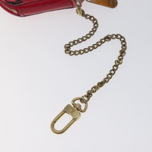LOUIS VUITTON Vernis Rose Porte Monnaie Chapeau Coin Purse M93690 Auth 127718