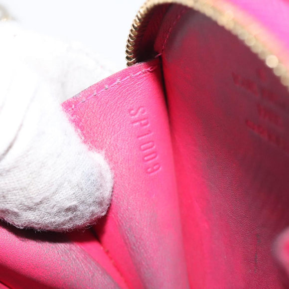 LOUIS VUITTON Vernis Rose Porte Monnaie Chapeau Coin Purse M93690 Auth 127718