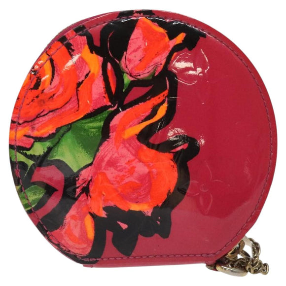 LOUIS VUITTON Vernis Rose Porte Monnaie Chapeau Coin Purse M93690 Auth 127718