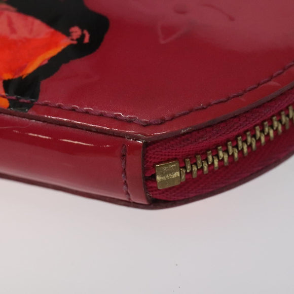 LOUIS VUITTON Vernis Rose Porte Monnaie Chapeau Coin Purse M93690 Auth 127718