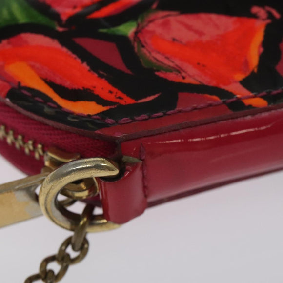 LOUIS VUITTON Vernis Rose Porte Monnaie Chapeau Coin Purse M93690 Auth 127718
