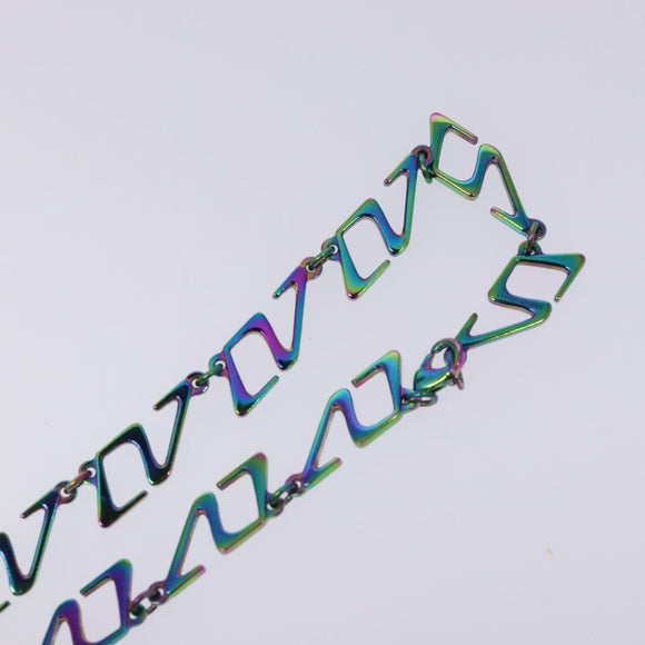 LOUIS VUITTON Collier LV Links Necklace metal Green M68909 LV Auth 127721M