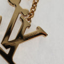LOUIS VUITTON LVxTM 2 Necklace Super Flat metal Gold Tone M02499 LV Auth 127723M-5