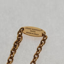 LOUIS VUITTON LVxTM 2 Necklace Super Flat metal Gold Tone M02499 LV Auth 127723M-8