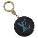 LOUIS VUITTON Monogram Multicolor Astropill Key Holder Black M51912 Auth 127727-1