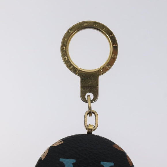 LOUIS VUITTON Monogram Multicolor Astropill Key Holder Black M51912 Auth 127727