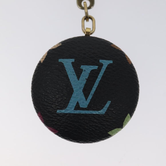 LOUIS VUITTON Monogram Multicolor Astropill Key Holder Black M51912 Auth 127727
