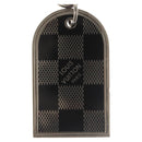 LOUIS VUITTON Damier Porte Cles Porto Address Key Ring metal M65770 Auth 127729-2