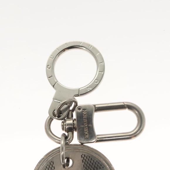 LOUIS VUITTON Damier Porte Cles Porto Address Key Ring metal M65770 Auth 127729
