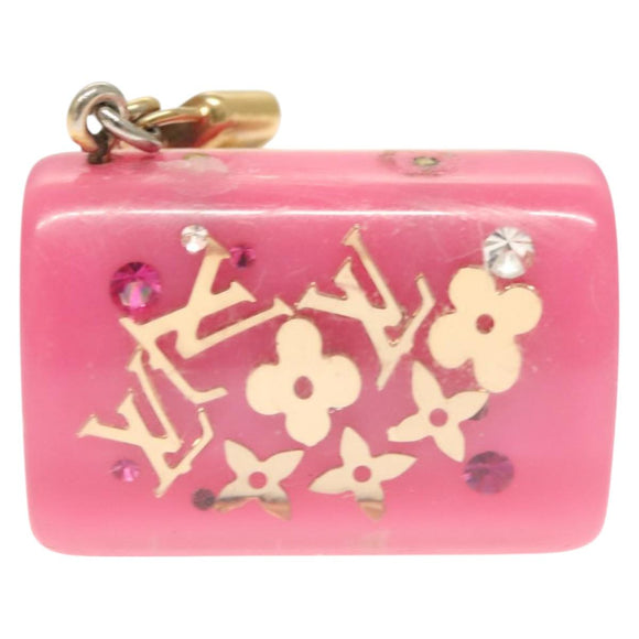 LOUIS VUITTON Porte Cles Speedy Unclusion Charm metal Pink M65024 LV Auth 127733