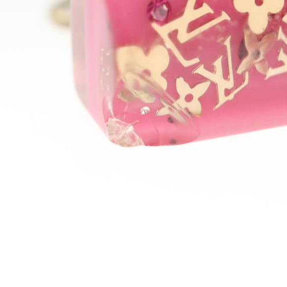 LOUIS VUITTON Porte Cles Speedy Unclusion Charm metal Pink M65024 LV Auth 127733