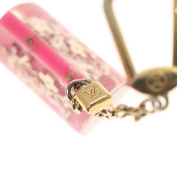 LOUIS VUITTON Porte Cles Speedy Unclusion Charm metal Pink M65024 LV Auth 127733