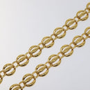CHANEL Chain Belt metal Gold CC Auth 127734V-3