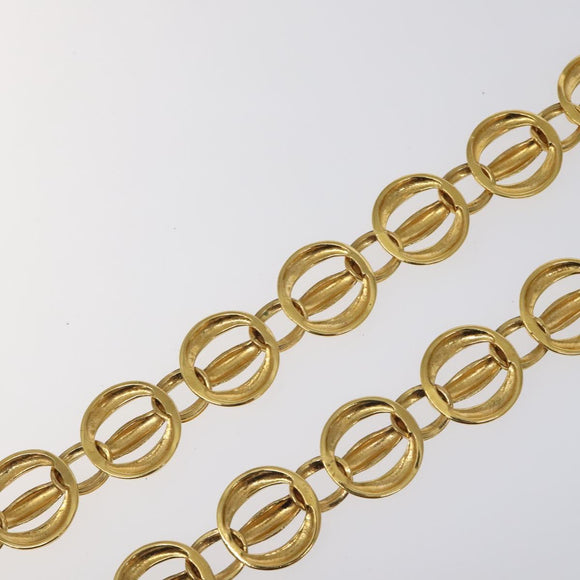 CHANEL Chain Belt metal Gold CC Auth 127734V