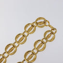 CHANEL Chain Belt metal Gold CC Auth 127734V-9