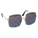 GUCCI GG Sunglasses Plastic Gold 127736M Auth 127736M-1