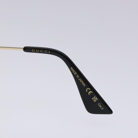 GUCCI GG Sunglasses Plastic Gold 127736M Auth 127736M