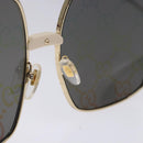 GUCCI GG Sunglasses Plastic Gold 127736M Auth 127736M-9