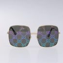 GUCCI GG Sunglasses Plastic Gold 127736M Auth 127736M-13