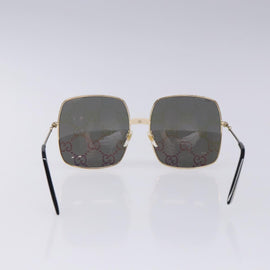GUCCI GG Sunglasses Plastic Gold 127736M Auth 127736M - 0
