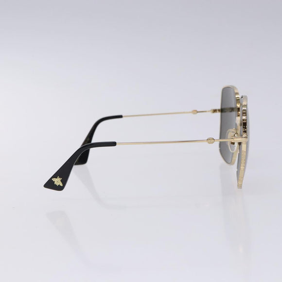 GUCCI GG Sunglasses Plastic Gold 127736M Auth 127736M