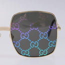 GUCCI GG Sunglasses Plastic Gold 127736M Auth 127736M-6