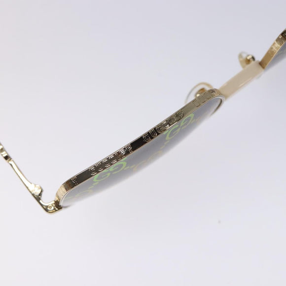 GUCCI GG Sunglasses Plastic Gold 127736M Auth 127736M