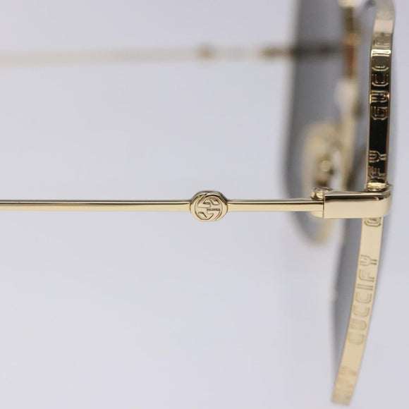 GUCCI GG Sunglasses Plastic Gold 127736M Auth 127736M