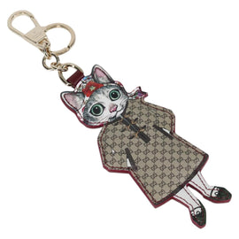 GUCCI GG Supreme Yuko Higuchi Key Holder PVC Beige Auth 127737M