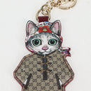 GUCCI GG Supreme Yuko Higuchi Key Holder PVC Beige Auth 127737M-4