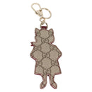 GUCCI GG Supreme Yuko Higuchi Key Holder PVC Beige Auth 127737M-6