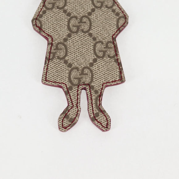 GUCCI GG Supreme Yuko Higuchi Key Holder PVC Beige Auth 127737M