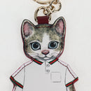 GUCCI GG Supreme Yuko Higuchi Key Holder PVC Beige Auth 127738M-4