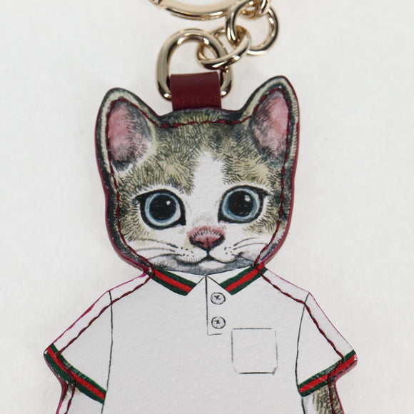 GUCCI GG Supreme Yuko Higuchi Key Holder PVC Beige Auth 127738M