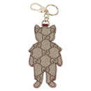 GUCCI GG Supreme Yuko Higuchi Key Holder PVC Beige Auth 127738M-6