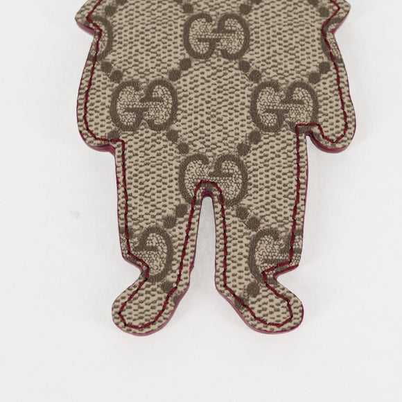 GUCCI GG Supreme Yuko Higuchi Key Holder PVC Beige Auth 127738M