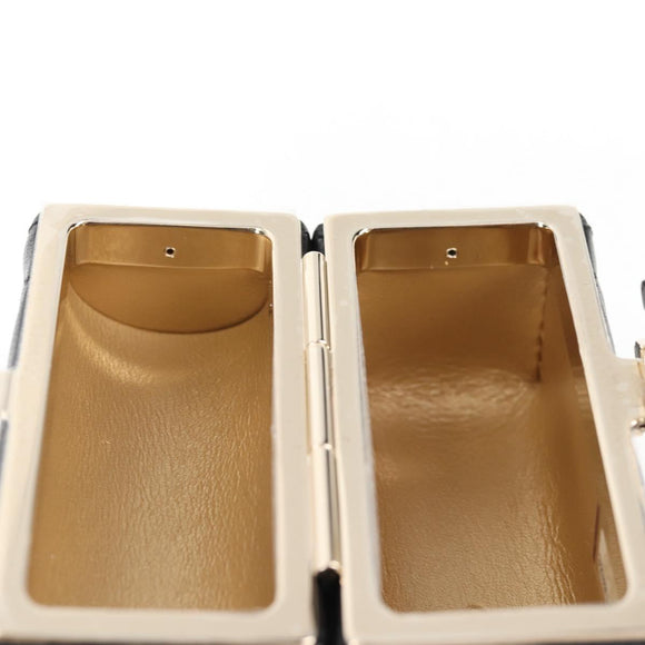 CHANEL Matelasse Chain Shoulder Bag Lamb Skin Black Gold CC Auth 127743SM