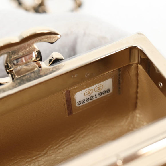 CHANEL Matelasse Chain Shoulder Bag Lamb Skin Black Gold CC Auth 127743SM