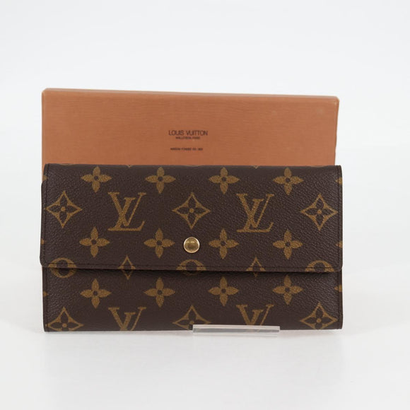LOUIS VUITTON Monogram Porte Tresol International Wallet M61215 LV Auth 127744V