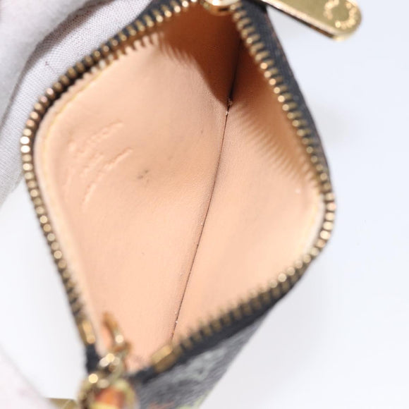 LOUIS VUITTON Multicolor Pochette Cles Coin Purse Black M13664 LV Auth 127749