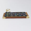 LOUIS VUITTON Multicolor Pochette Cles Coin Purse Black M13664 LV Auth 127749-6