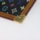 LOUIS VUITTON Multicolor Pochette Cles Coin Purse Black M13664 LV Auth 127749-7