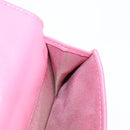 CHANEL Matelasse Compact Wallet Lamb Skin Pink Gold CC Auth 127761M-19