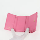 CHANEL Matelasse Compact Wallet Lamb Skin Pink Gold CC Auth 127761M-9