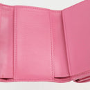 CHANEL Matelasse Compact Wallet Lamb Skin Pink Gold CC Auth 127761M-22