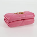 CHANEL Matelasse Compact Wallet Lamb Skin Pink Gold CC Auth 127761M-5