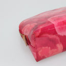 LOUIS VUITTON Vernis Ikat Flower Pochette Cosmetic Pink M90045 LV Auth 127772-16