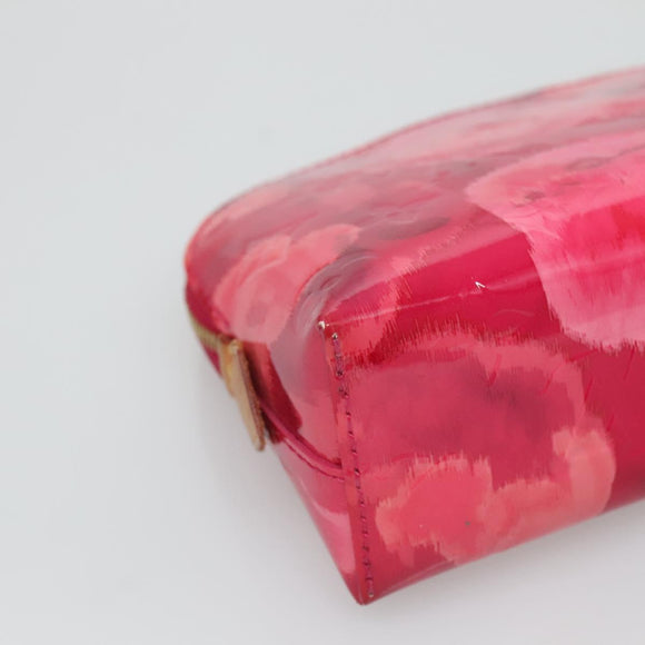 LOUIS VUITTON Vernis Ikat Flower Pochette Cosmetic Pink M90045 LV Auth 127772